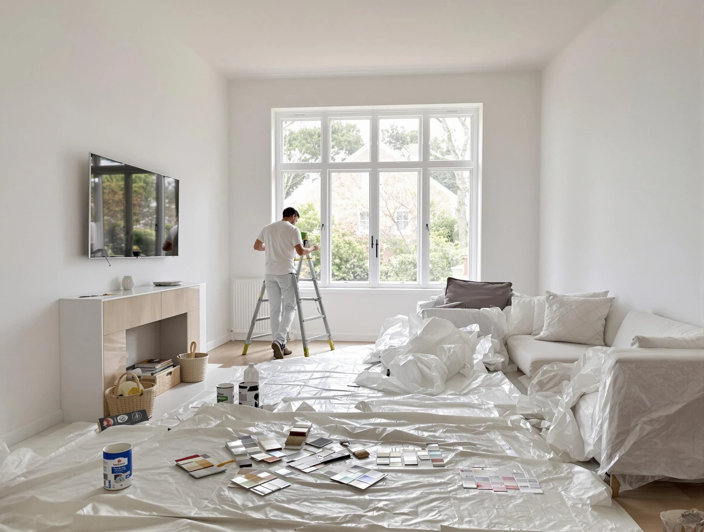 Beachwood House Painters professional applying interior paint in Beachwood, OH