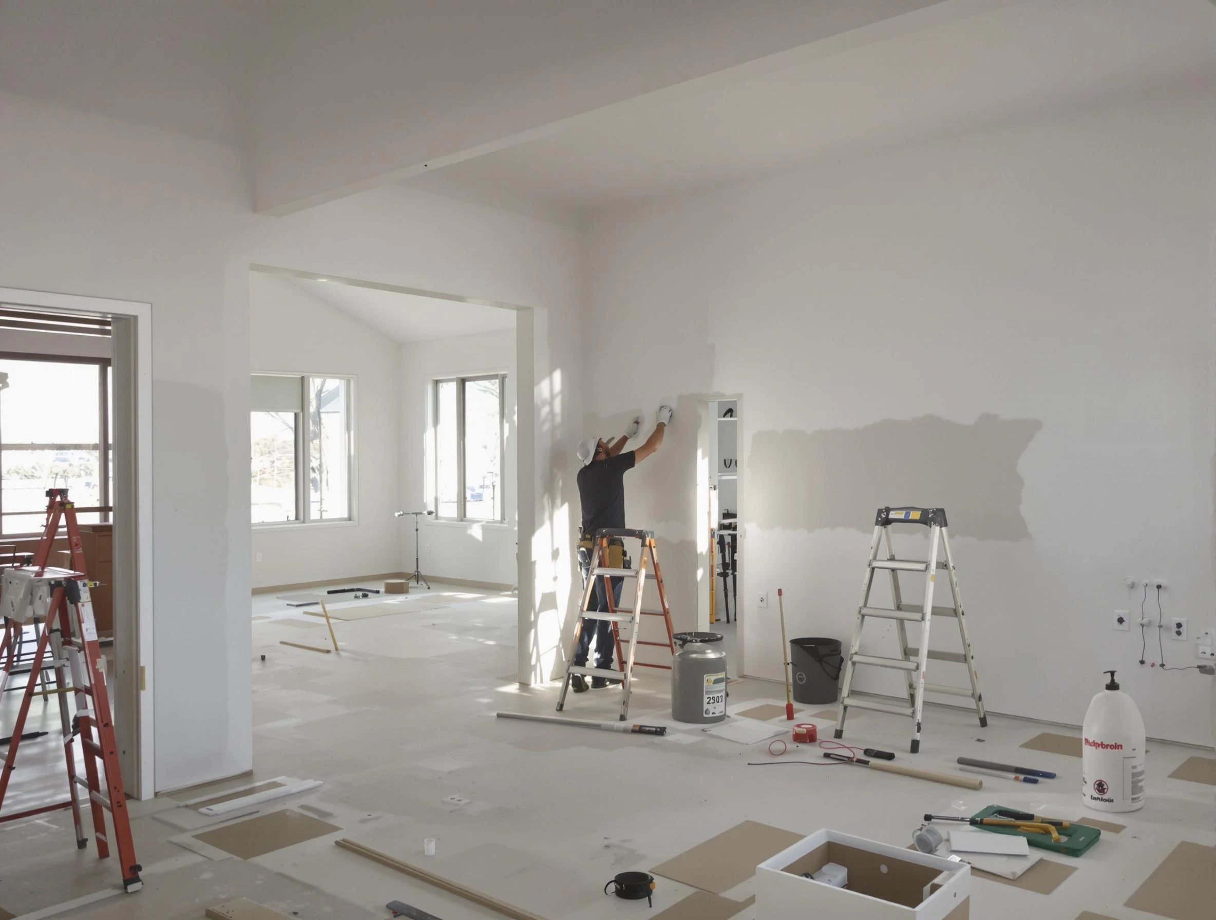 Detailed drywall installation with Beachwood House Painters in Beachwood